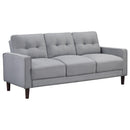 Coaster Furniture Bowen 506781 Upholstered Track Arm Tufted Sofa - Grey IMAGE 1