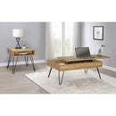 Coaster Furniture Fanning 723368 Engineered Wood Lift Top Coffee Table - Golden Oak IMAGE 2
