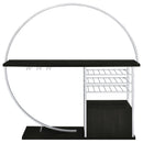 Coaster Furniture Risley 182799 2-door Circular LED Home Bar Cabinet - Dark Charcoal IMAGE 7