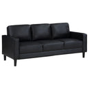Coaster Furniture Ruth 508361 Upholstered Track Arm Sofa - Black IMAGE 1
