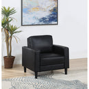 Coaster Furniture Ruth 508363 Upholstered Track Arm Accent Chair - Black IMAGE 2