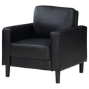 Coaster Furniture Ruth 508363 Upholstered Track Arm Accent Chair - Black IMAGE 4