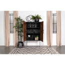 Coaster Furniture Borman 950318 2-door Home Bar Cabinet Wine Storage - Walnut and Black IMAGE 3