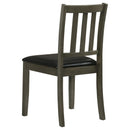 Coaster Furniture Parkwood 150410 5-piece Square Dining Table Set - Charcoal IMAGE 5