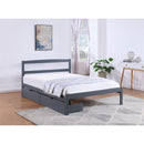 IFDC IF-416-54" Double Bed with 2 Storage Drawers - Grey IMAGE 1