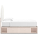Signature Design by Ashley Wistenpine B1323B14 Twin Upholstered Panel Bed with Storage IMAGE 4