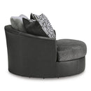 Calgary Furniture Emporium Brixley Pier Swivel Fabric and Leather Look Chair 2990621C IMAGE 3