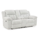 Signature Design by Ashley Frohn 3740594C Double Reclining Loveseat with Console IMAGE 1