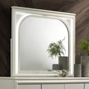 Coaster Furniture Olivia 224954 LED Dresser Mirror - Pearl White IMAGE 4