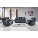 IFDC Power Reclining Leather Match Loveseat with Console IF 8120 - L IMAGE 3