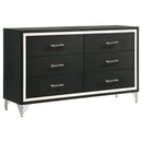 Coaster Furniture Lucia 224993 6-Drawer Dresser Cabinet - Black IMAGE 1