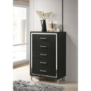 Coaster Furniture Lucia 224995 5-Drawer Bedroom Chest of Drawers - Black IMAGE 2
