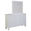 Coaster Furniture Sandy Beach 201303M 11-Drawer Dresser with Mirror - Cream White IMAGE 6