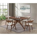 Furniture of America Ebikon FM3211WN-T Oval Dining Table IMAGE 2