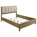 Coaster Furniture Granada 224921KW Upholstered California King Panel Bed - Natural Pine IMAGE 1