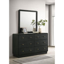 Coaster Furniture Cavelle 223663M 6-Drawer Dresser and Mirror - Black IMAGE 9