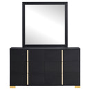 Coaster Furniture Marceline 222833M 6-Drawer Dresser with Mirror - Black IMAGE 2