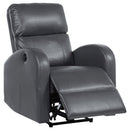 Coaster Furniture Grant 601499P Upholstered Power Recliner Chair - Grey IMAGE 2