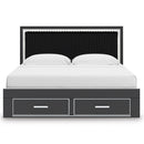  Signature Design by Ashley Zuraleus PCB3380B11 King Upholstered Panel Storage Bed IMAGE 3