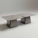 YORKVILLE - GREY W MARBLE TOP 2 PC NESTING TABLE