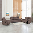 KINGSTON- BROWN - LEATHER- 3PC SET