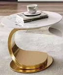 NEW FIFI GOLD & WHITE-END TABLE
