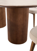 OAKVILLE - BROWN STONE TOP 7PC DINING SET