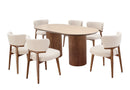 OAKVILLE - BROWN STONE TOP 7PC DINING SET