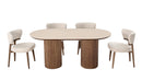 OAKVILLE - BROWN STONE TOP 7PC DINING SET
