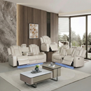 BEIGE POWER SECTIONAL RECLINER