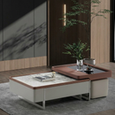 THE SAGE - BROWN & SINTERED STONE TOP COFFEE TABLE