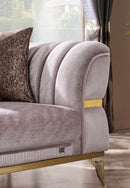 NEHIR Beige & Gold Sofa Set