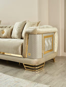ROMANCE Beige&Gold Sofa Set