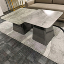 YORKVILLE - GREY W MARBLE TOP 2 PC NESTING TABLE