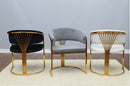 Lotus Gold Accent Chair