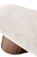 WAVE - WOODEN - MARBLE + 6 CHAIRS